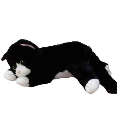 40CM 흑백 고양이 동물 박제 100% 폴리에스테르 동물 호화로운 장난감