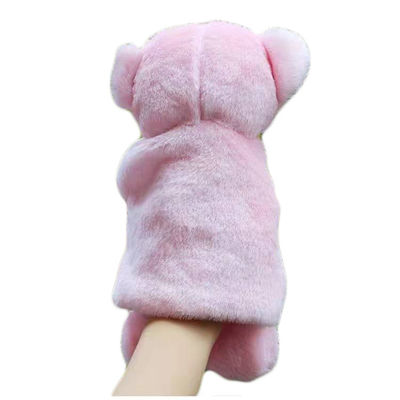 25cm*15cm 핑크색 돼지 꼭두각시 호화로운 장난감은 가족 부모 아이를 위한 받침대를 이야기를 합니다