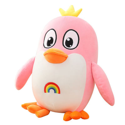 OEM 가정 훈장을 위한 손 빨 수 있는 20cm 분홍색 펭귄 견면 벨벳 장난감