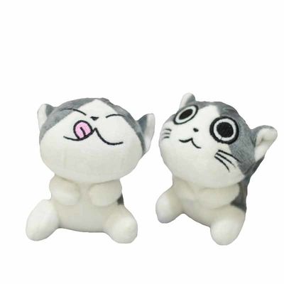 폴리프로필렌 면 충전재가 있는 15cm 고양이 봉제 키체인