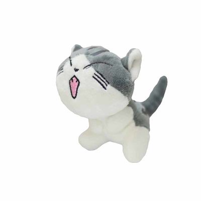 폴리프로필렌 면 충전재가 있는 15cm 고양이 봉제 키체인