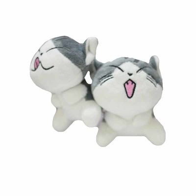 폴리프로필렌 면 충전재가 있는 15cm 고양이 봉제 키체인