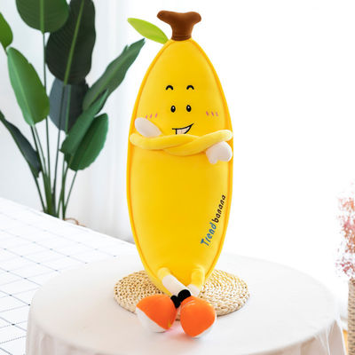 바나나 디자인의 플러시 홈 장식 던지기 베개