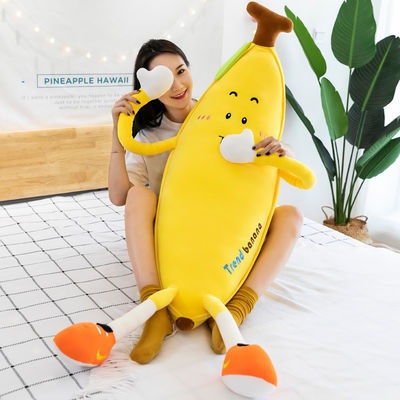 바나나 디자인의 플러시 홈 장식 던지기 베개