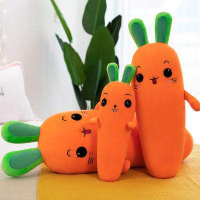 빨 수 있는 최고 연약한 에뮬레이션 당근 박제 야채 장난감 OEM/oDM 견면 벨벳 장난감
