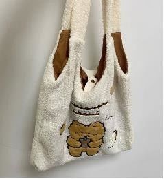 한 어깨 쇼핑 곰인형은 맞춘 호화로운 가방 일본 하라주쿠를 져 나릅니다
