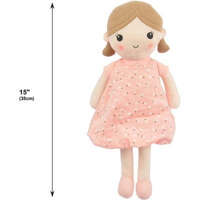 ASTM 입고 스커트 만화 소녀 봉제 인형 38cm