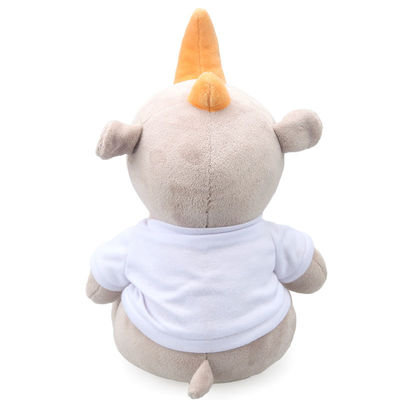 아기를 위한 코뿔소 견면 벨벳 장난감을 채우는 25cm 실물 같은 폴리프로필렌 면