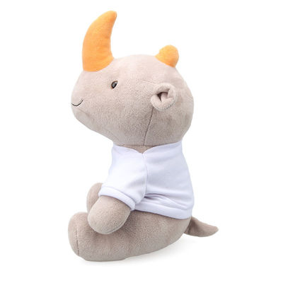 아기를 위한 코뿔소 견면 벨벳 장난감을 채우는 25cm 실물 같은 폴리프로필렌 면