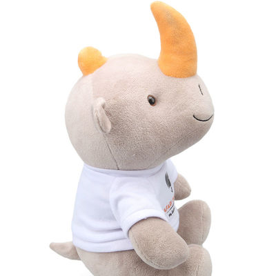 아기를 위한 코뿔소 견면 벨벳 장난감을 채우는 25cm 실물 같은 폴리프로필렌 면