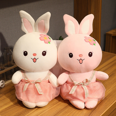 25cm 사랑스러운 앉아있는 토끼 봉제 인형 장난감 OEM