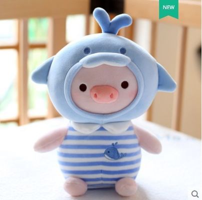 PP면 충전물이있는 Kawaii 만화 돼지 플러시 장난감