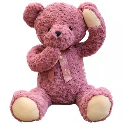 장미 레드 소녀 수면 포옹 부끄러워하는 테디 베어 호화로운 장난감 작은 귀여운 래그 돌 85 센티미터