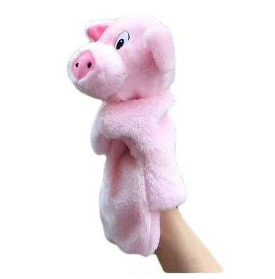 25cm*15cm 핑크색 돼지 꼭두각시 호화로운 장난감은 가족 부모 아이를 위한 받침대를 이야기를 합니다